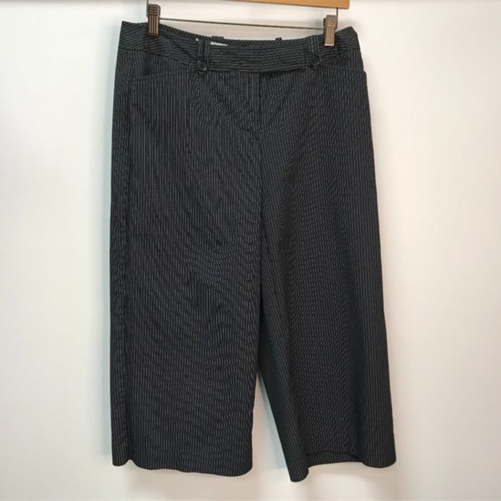 Worthington 8P Modern Fit Wide-Leg Pinstripe Pants